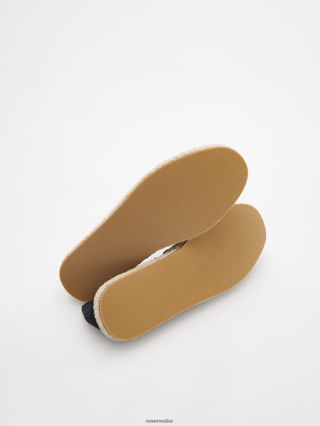 Reserved Men Woven Espadrilles P6H08T1654 Shoes Black