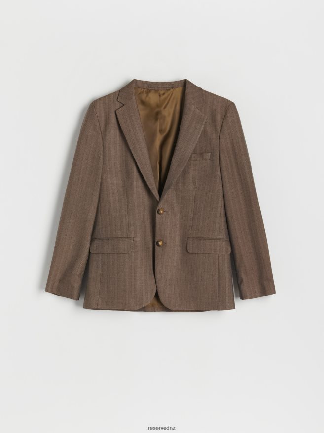 Reserved Men Blazer In Herringbone P6H08T1614 Apparel Multicolor