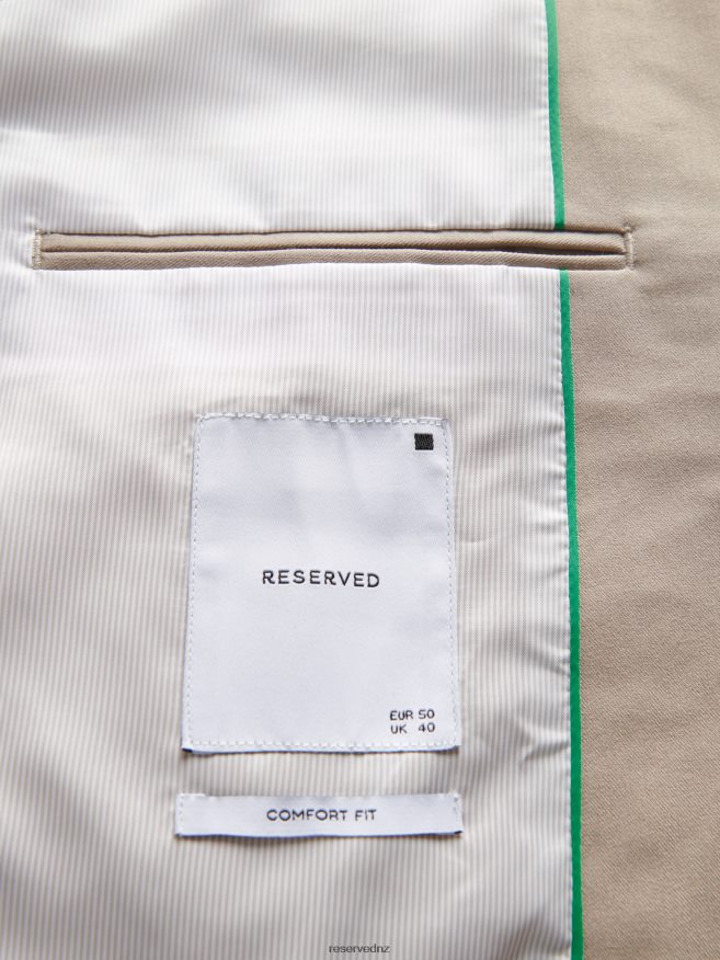 Reserved Men Comfort Fit Blazer P6H08T1615 Apparel Beige