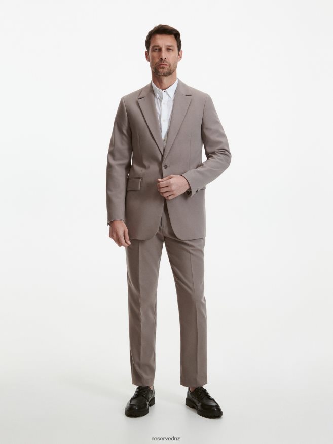 Reserved Men Comfort Fit Blazer P6H08T1616 Apparel Coffee