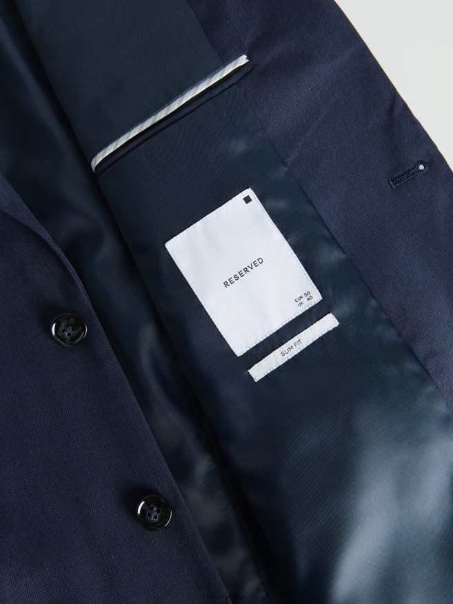 Reserved Men Slim Fit Blazer P6H08T1132 Apparel Navy