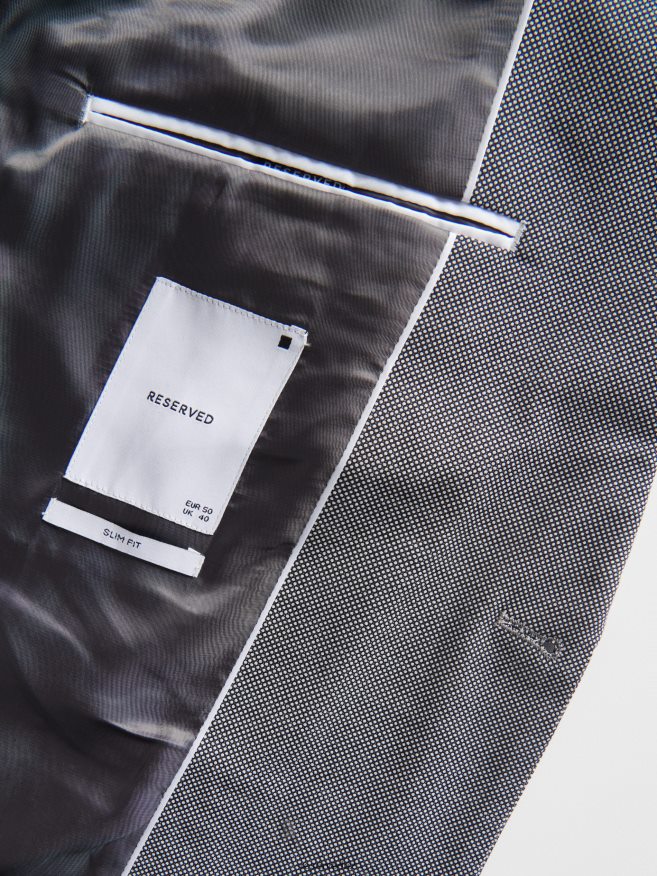 Reserved Men Slim Fit Blazer P6H08T1608 Apparel Black