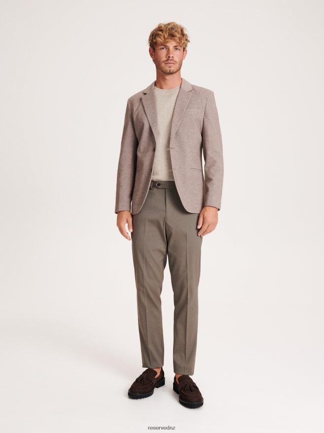 Reserved Men Slim Fit Blazer P6H08T1609 Apparel Coffee