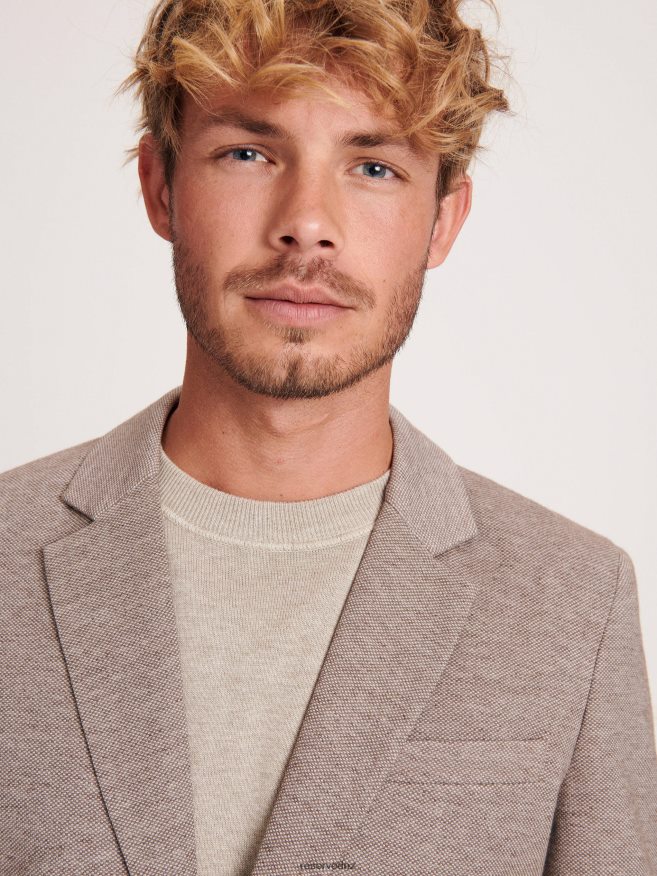 Reserved Men Slim Fit Blazer P6H08T1609 Apparel Coffee