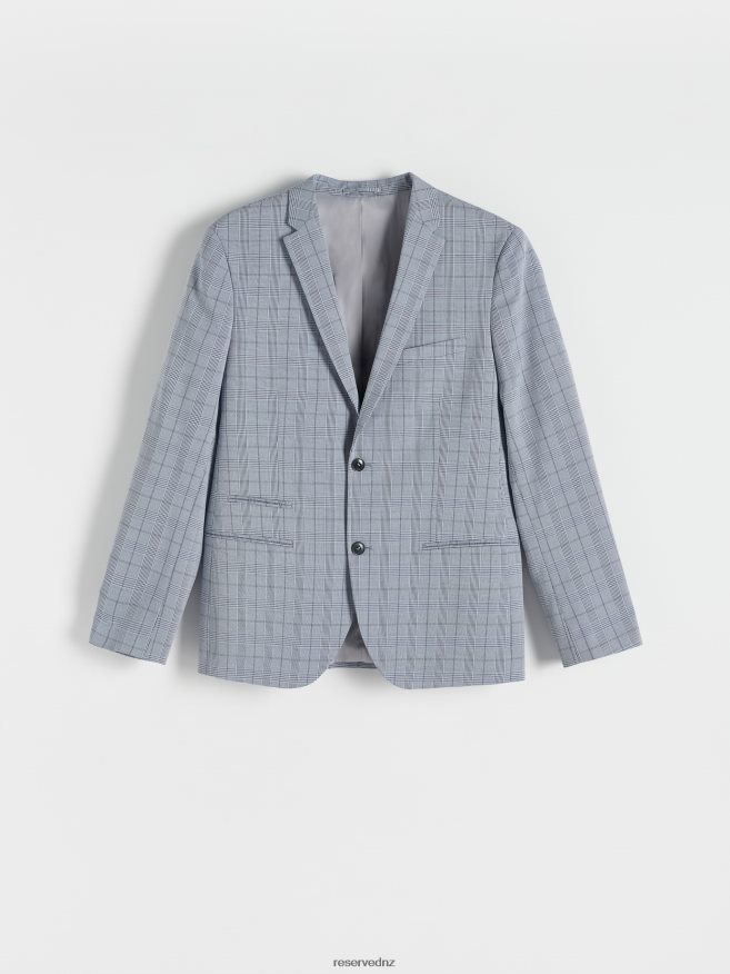 Reserved Men Slim Fit Check Blazer P6H08T1610 Apparel Blue