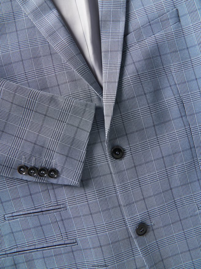 Reserved Men Slim Fit Check Blazer P6H08T1610 Apparel Blue