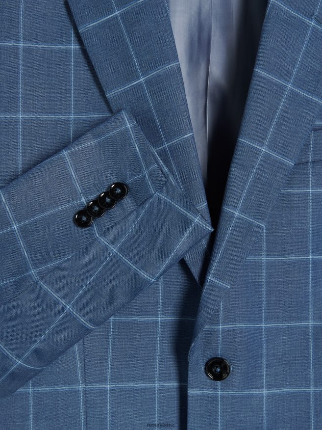 Reserved Men Slim Fit Check Blazer P6H08T1618 Apparel Navy