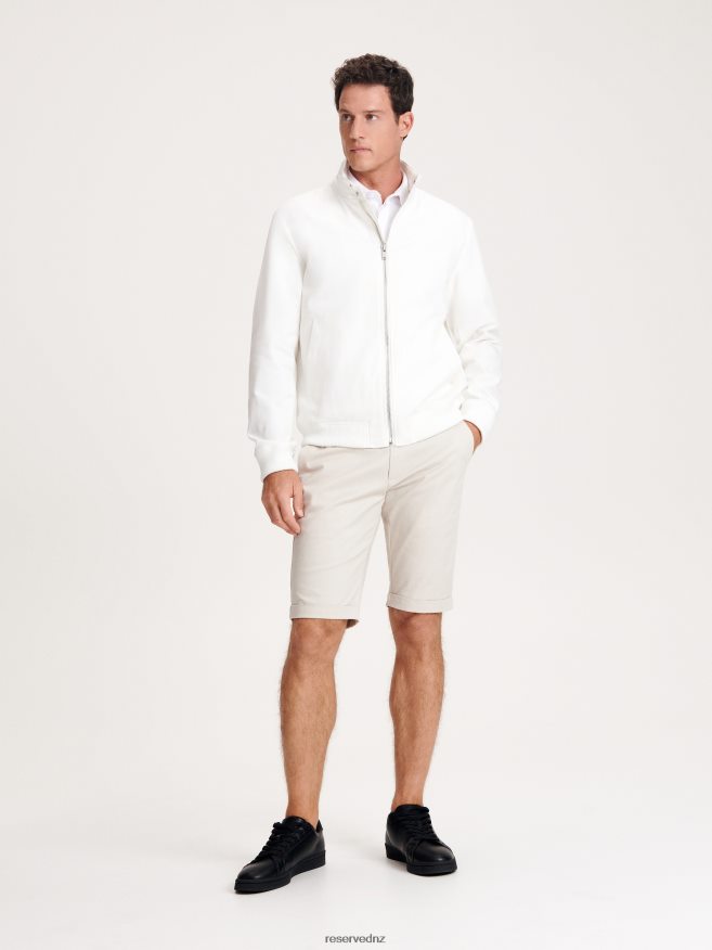 Reserved Men Bomber Jacket P6H08T1623 Apparel Cream