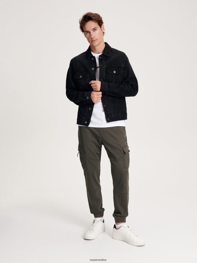 Reserved Men Denim Jacket P6H08T1619 Apparel Grey