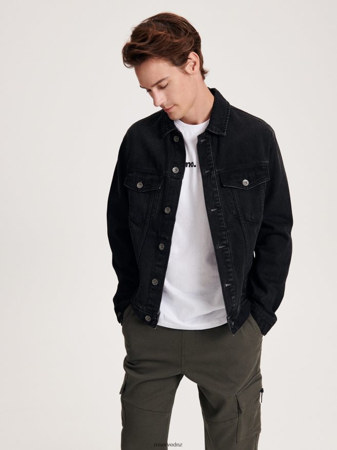 Reserved Men Denim Jacket P6H08T1619 Apparel Grey