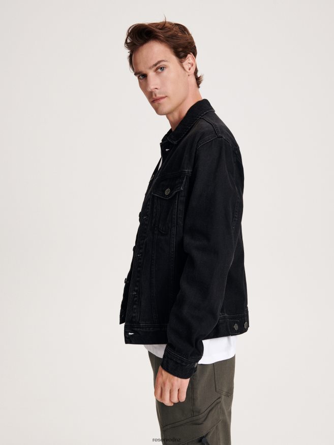 Reserved Men Denim Jacket P6H08T1619 Apparel Grey