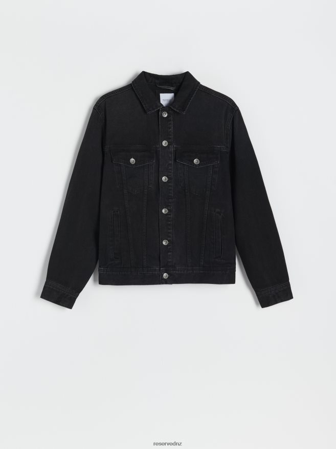 Reserved Men Denim Jacket P6H08T1619 Apparel Grey