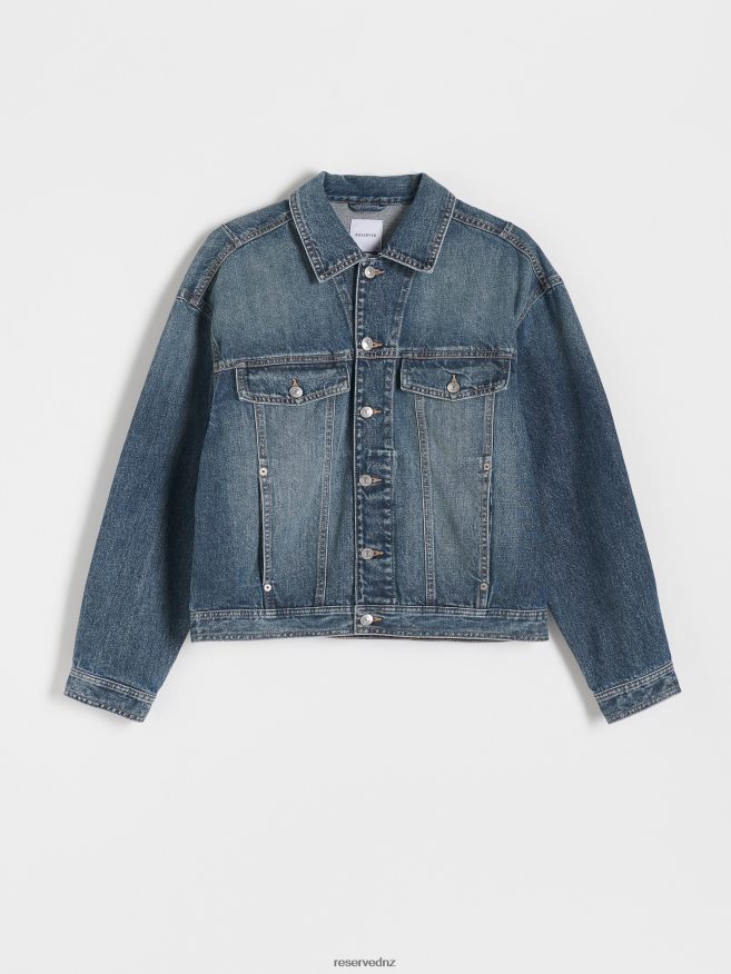 Reserved Men Denim Jacket P6H08T1631 Apparel Light Grey