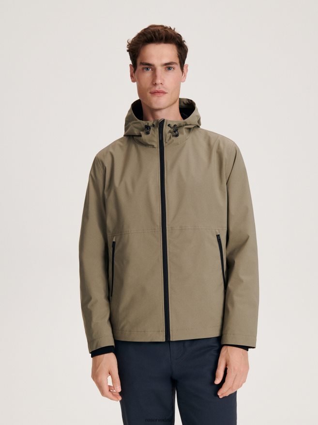 Reserved Men Hooded Jacket P6H08T1624 Apparel Light Green