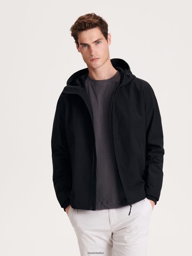 Reserved Men Hooded Jacket P6H08T1627 Apparel Black