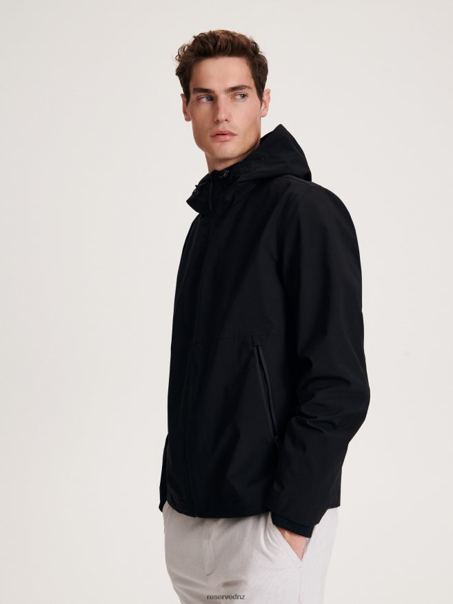 Reserved Men Hooded Jacket P6H08T1627 Apparel Black