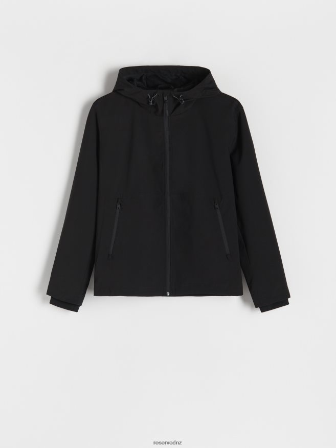 Reserved Men Hooded Jacket P6H08T1627 Apparel Black