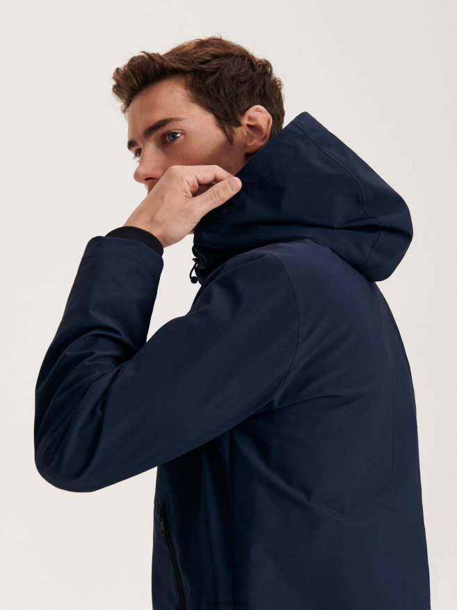 Reserved Men Hooded Jacket P6H08T1629 Apparel Navy