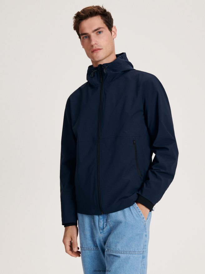 Reserved Men Hooded Jacket P6H08T1629 Apparel Navy
