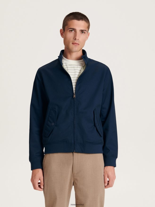 Reserved Men Jacket With Stand Up Collar P6H08T1630 Apparel Navy
