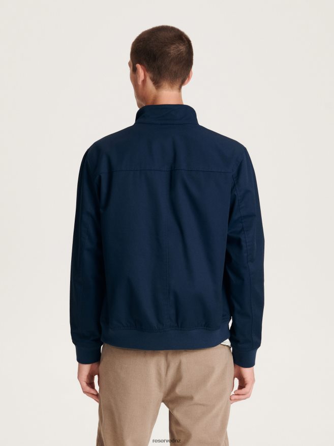 Reserved Men Jacket With Stand Up Collar P6H08T1630 Apparel Navy