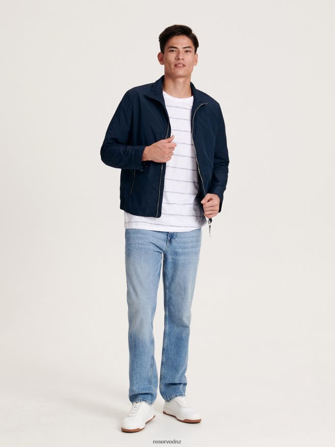 Reserved Men Jacket With Stand Up Collar P6H08T1637 Apparel Navy