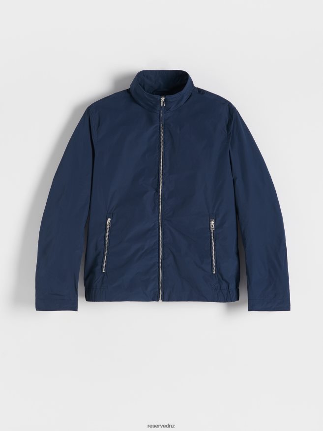 Reserved Men Jacket With Stand Up Collar P6H08T1637 Apparel Navy