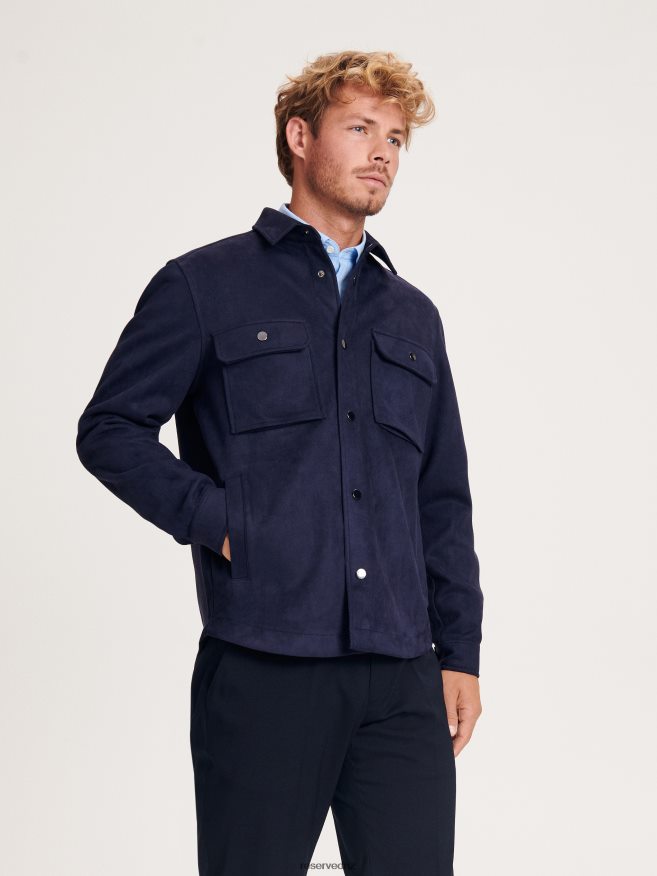 Reserved Men Shacket P6H08T1625 Apparel Navy