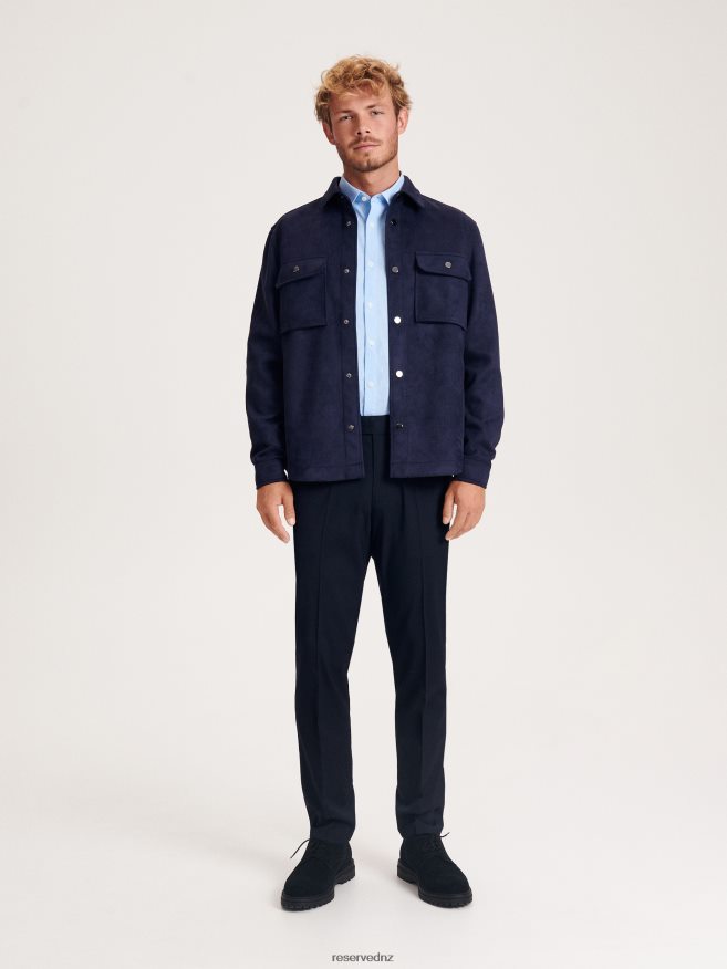 Reserved Men Shacket P6H08T1625 Apparel Navy