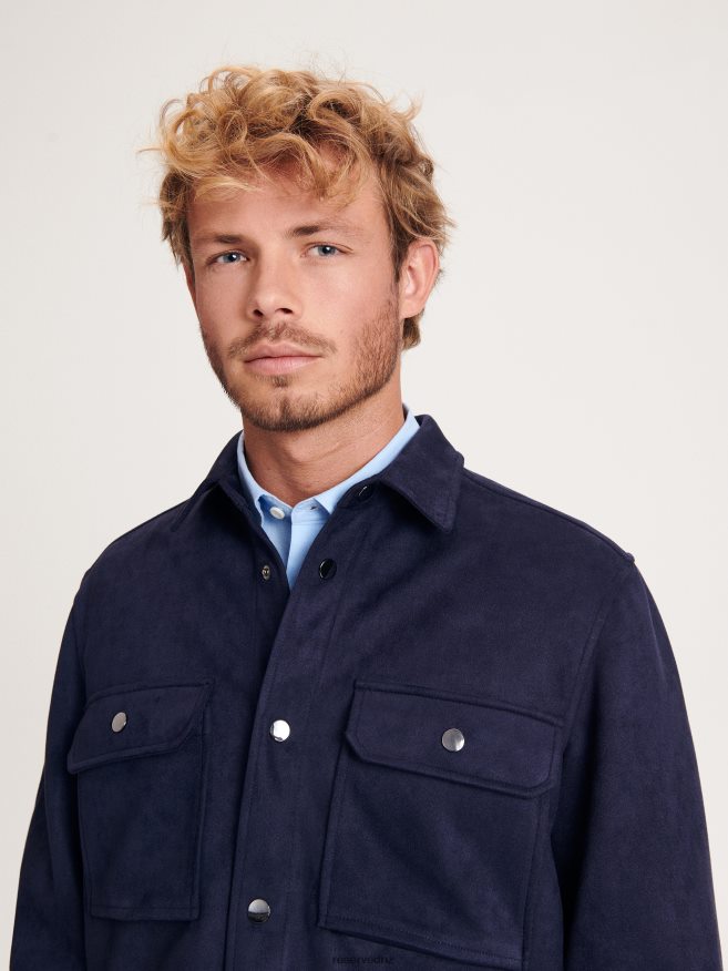 Reserved Men Shacket P6H08T1625 Apparel Navy