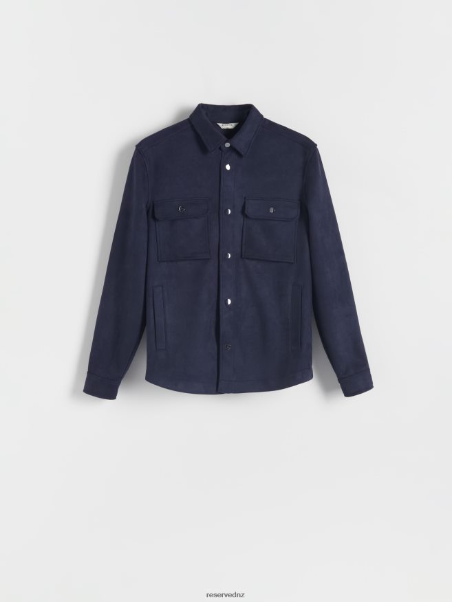 Reserved Men Shacket P6H08T1625 Apparel Navy