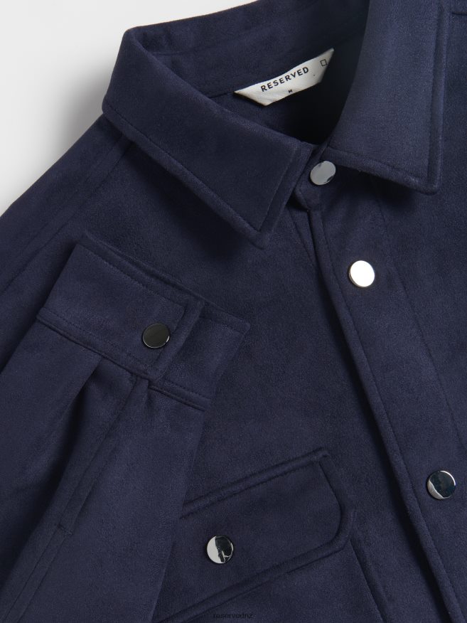 Reserved Men Shacket P6H08T1625 Apparel Navy