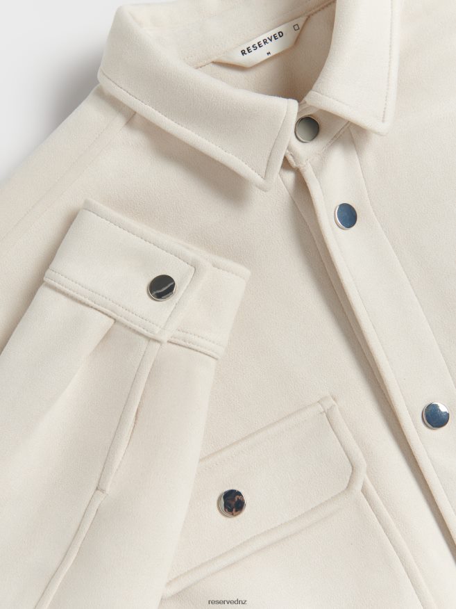 Reserved Men Shacket P6H08T1632 Apparel Cream