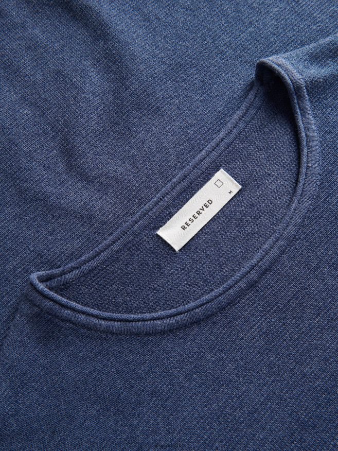 Reserved Men Cotton Jumper P6H08T1094 Apparel Blue