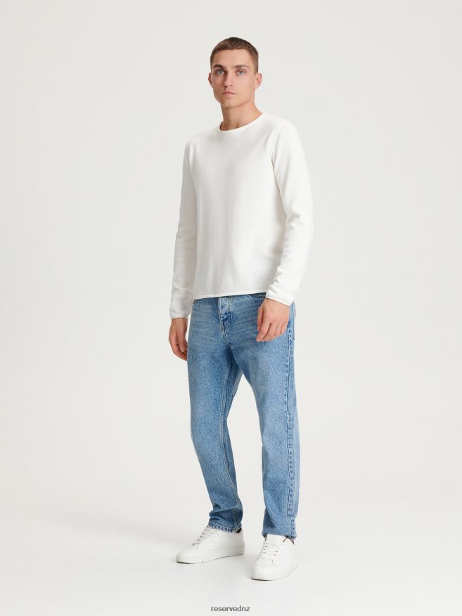 Reserved Men Cotton Jumper P6H08T1095 Apparel Cream