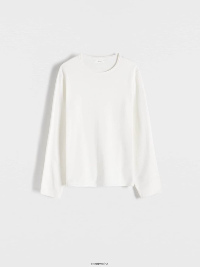 Reserved Men Cotton Jumper P6H08T1095 Apparel Cream