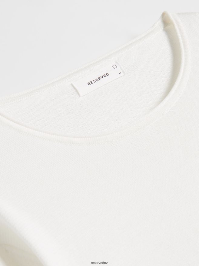 Reserved Men Cotton Jumper P6H08T1095 Apparel Cream