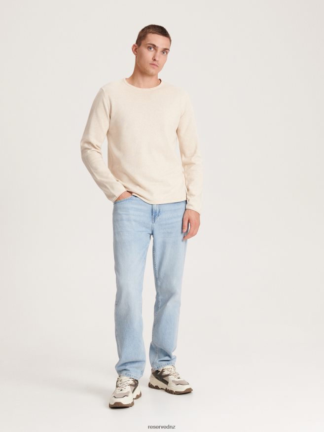 Reserved Men Cotton Jumper P6H08T1124 Apparel Beige