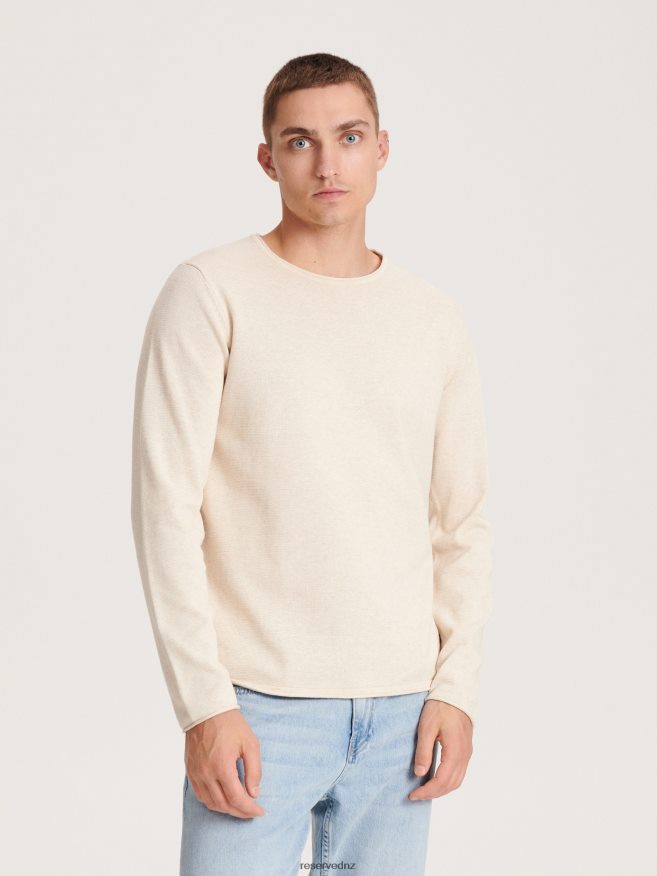 Reserved Men Cotton Jumper P6H08T1124 Apparel Beige