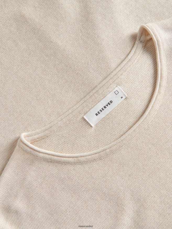 Reserved Men Cotton Jumper P6H08T1124 Apparel Beige