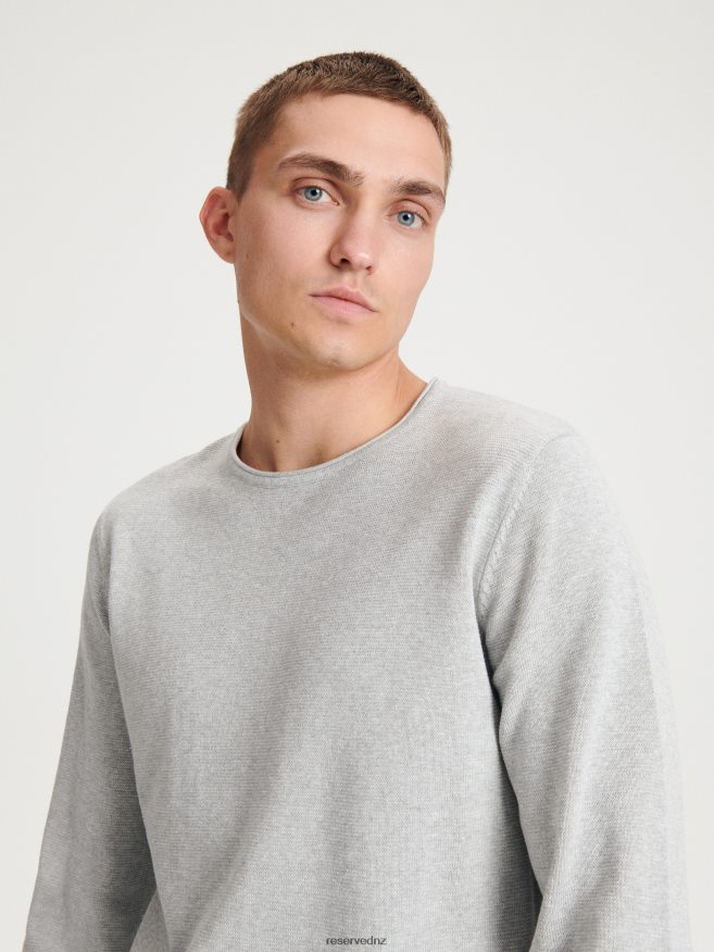 Reserved Men Cotton Jumper P6H08T1126 Apparel Light Grey