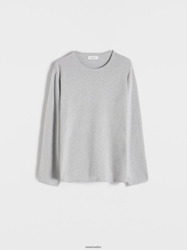 Reserved Men Cotton Jumper P6H08T1126 Apparel Light Grey