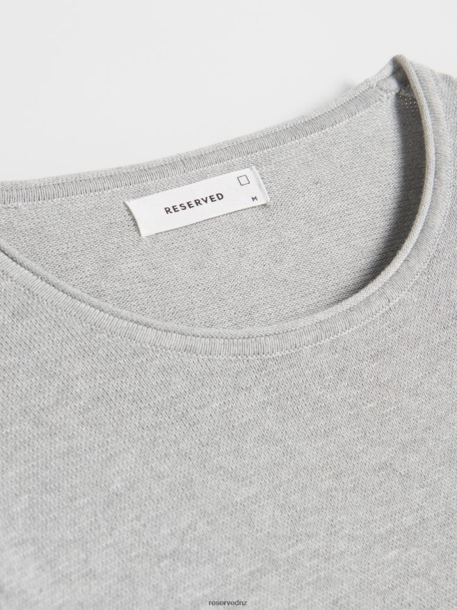 Reserved Men Cotton Jumper P6H08T1126 Apparel Light Grey