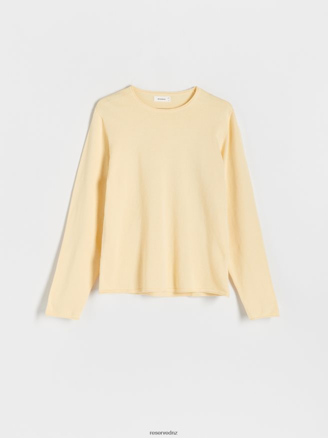 Reserved Men Cotton Jumper P6H08T1137 Apparel Light Yellow