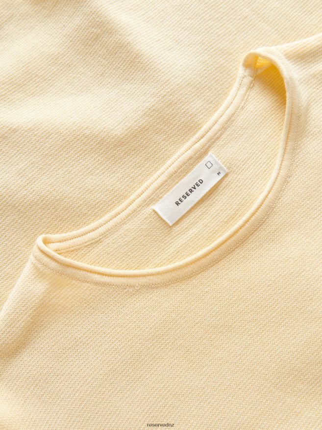Reserved Men Cotton Jumper P6H08T1137 Apparel Light Yellow