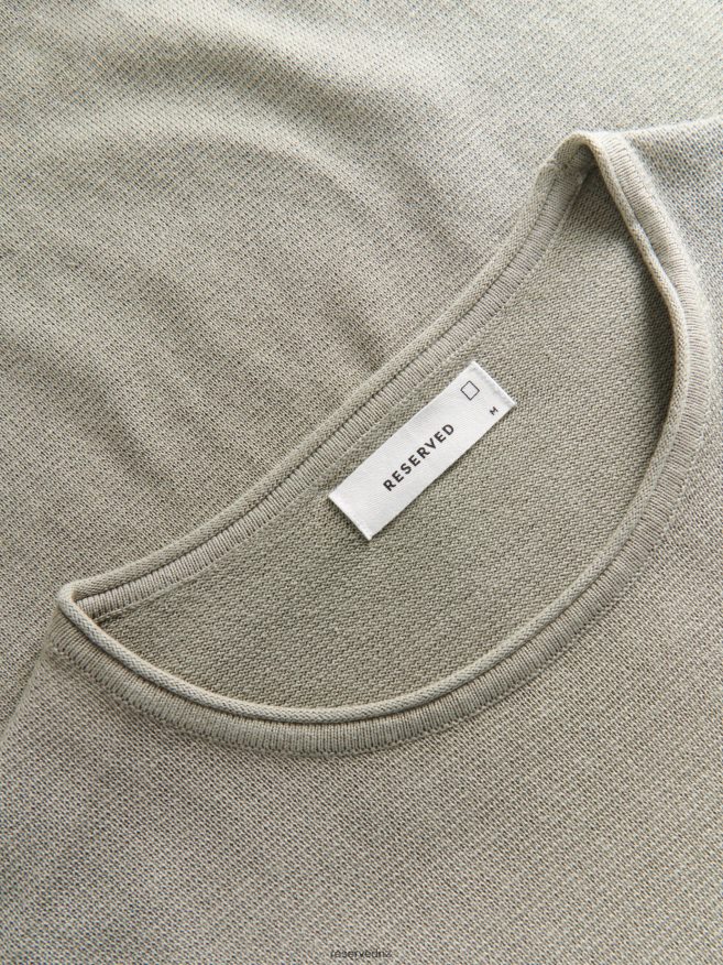 Reserved Men Cotton Jumper P6H08T1138 Apparel Light Green