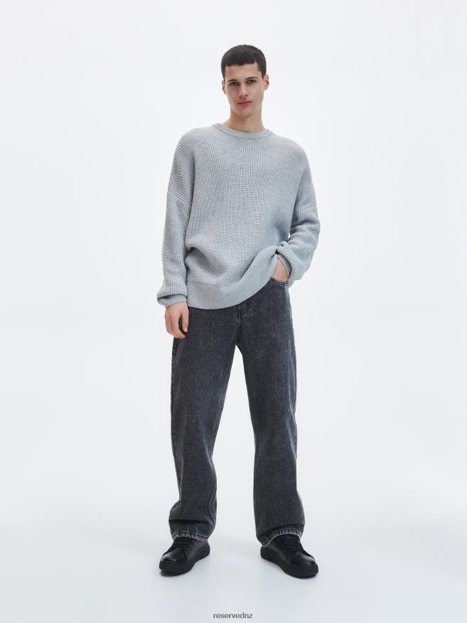 Reserved Men Oversized Jumper P6H08T1606 Apparel Light Grey