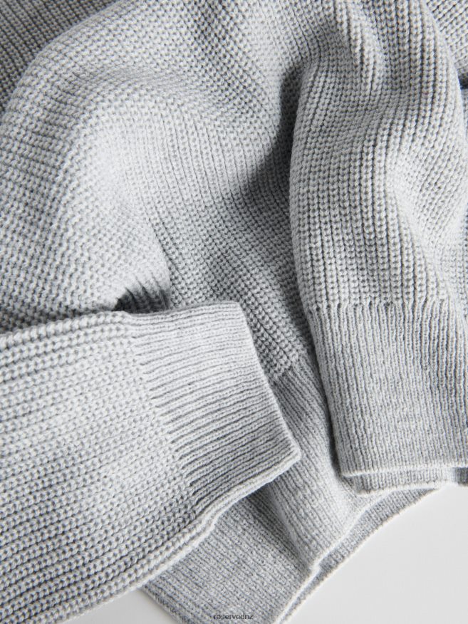 Reserved Men Oversized Jumper P6H08T1606 Apparel Light Grey