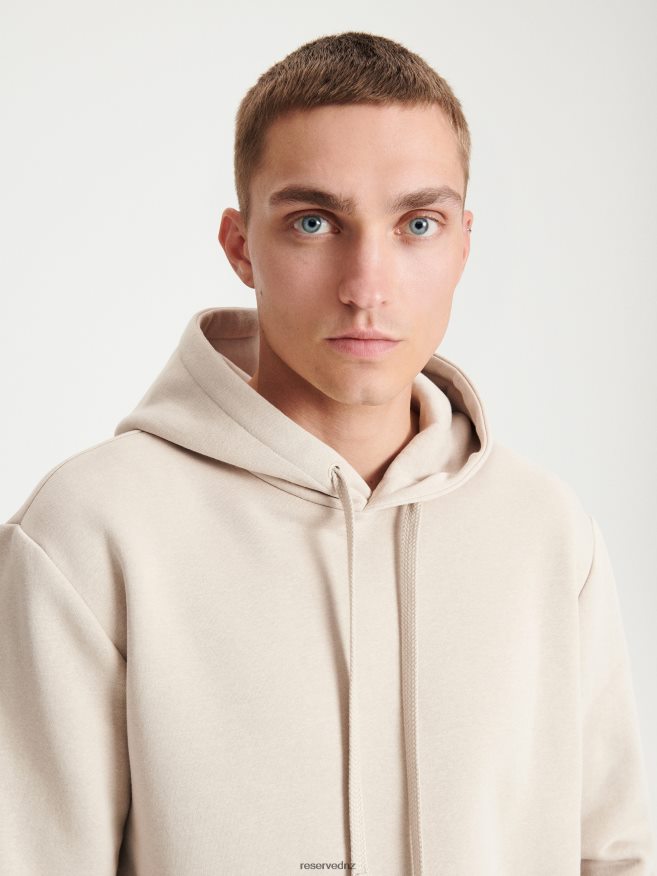 Reserved Men Plain Cotton Rich Sweatshirt P6H08T1590 Apparel Beige