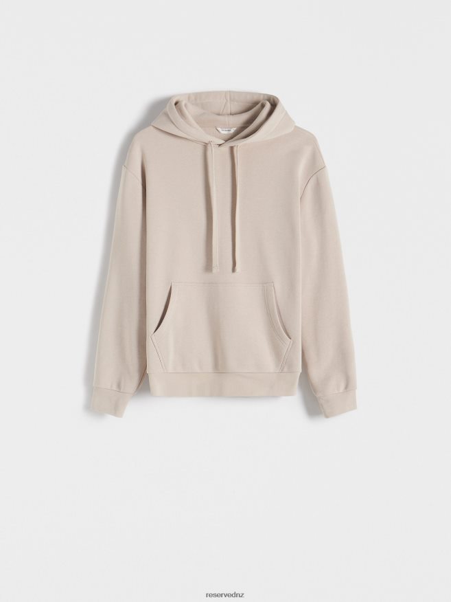 Reserved Men Plain Cotton Rich Sweatshirt P6H08T1590 Apparel Beige